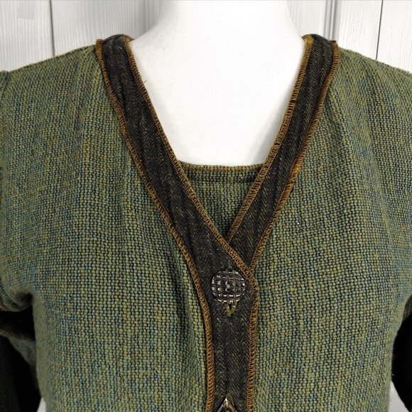 tribe OAK Hand Woven 2 Piece Top & Jacket S - Picture 2 of 15